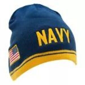 Officially Licensed U.S. Navy Beanie Hat in Navy Blue